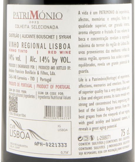 2023 Património Colheita Selecionada tinto