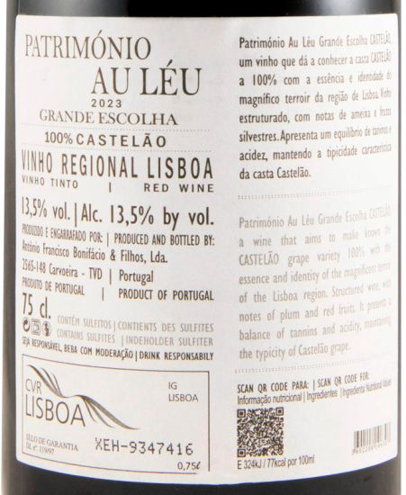2023 Património Au Léu Castelão Grande Escolha tinto