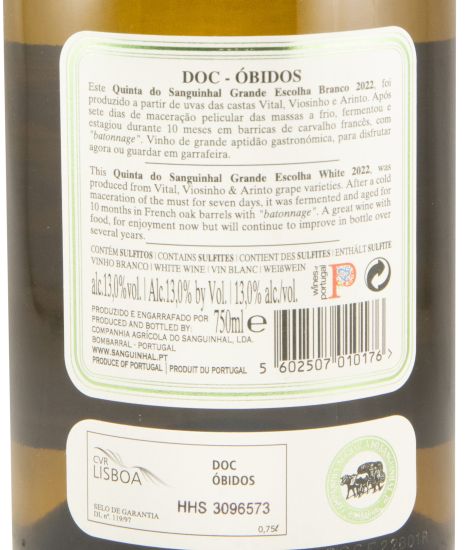 2022 Quinta do Sanguinhal Grande Escolha branco