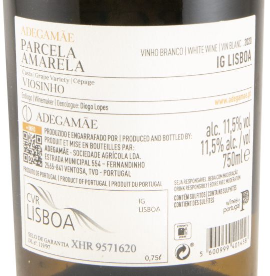 2020 AdegaMãe Parcela Amarela Viosinho branco