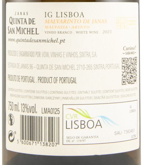 2023 Quinta de San Michel Malvarinto de Janas branco