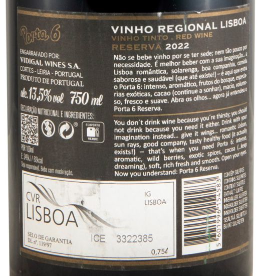 2022 Porta 6 Reserva tinto