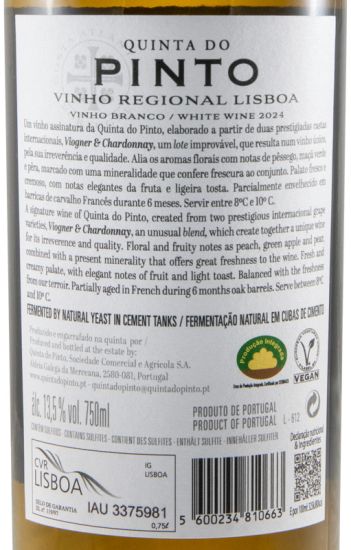 2024 Quinta do Pinto Viognier & Chardonnay white
