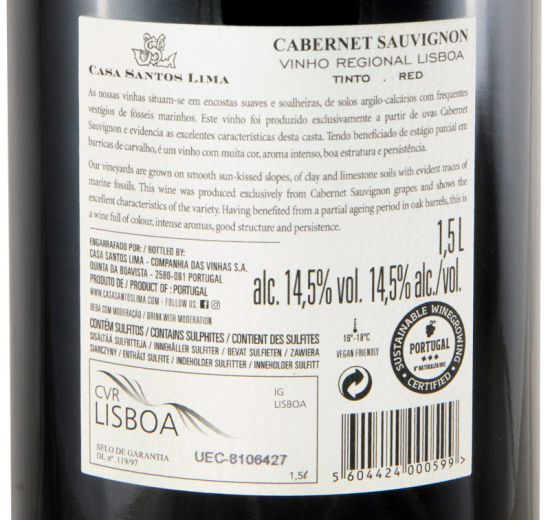 2023 Casa Santos Lima Cabernet Sauvignon tinto 1,5L