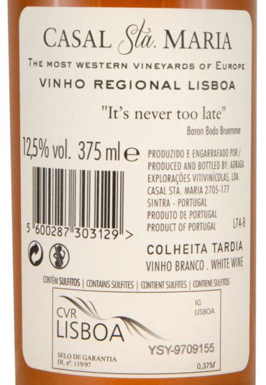 2020 Casal Sta. Maria Colheita Tardia white 37.5cl