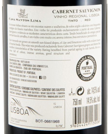 2023 Casa Santos Lima Cabernet Sauvignon red