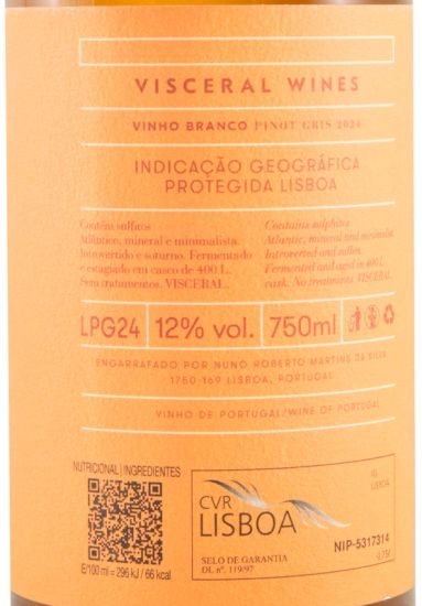 2024 Visceral Wines Pinot Gris white
