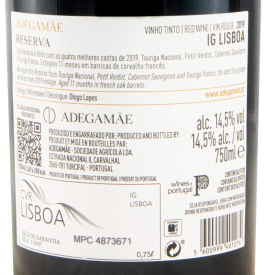 2019 AdegaMãe Reserva tinto