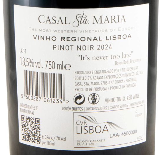 2024 Casal Sta. Maria Pinot Noir tinto