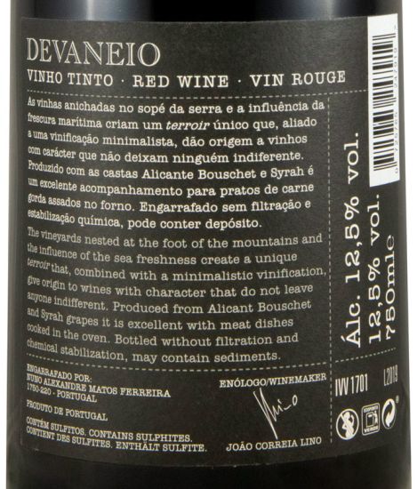Devaneio Syrah & Alicante Bouschet tinto (sem ano de colheita especificado)