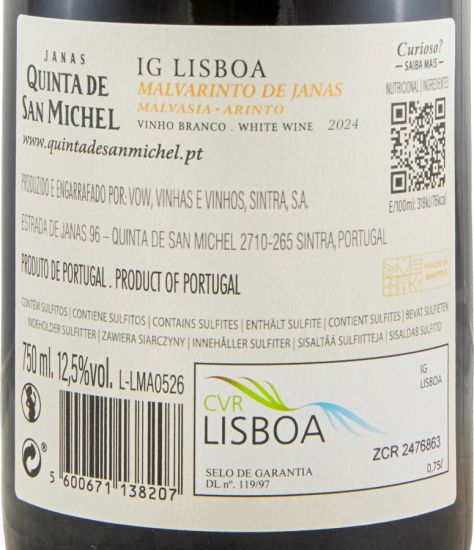 2024 Quinta de San Michel Malvarinto de Janas branco