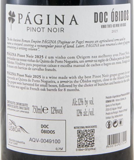 2025 Página Pinot Noir tinto