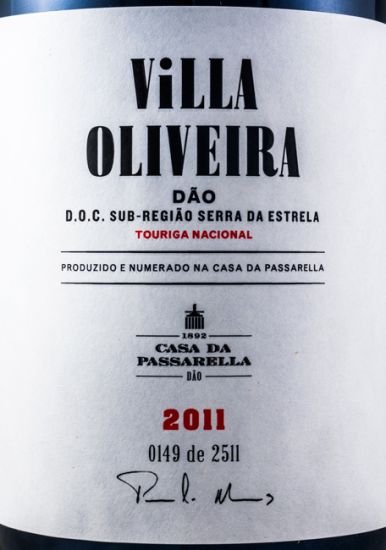 2011 Casa da Passarella Villa Oliveira Touriga Nacional tinto