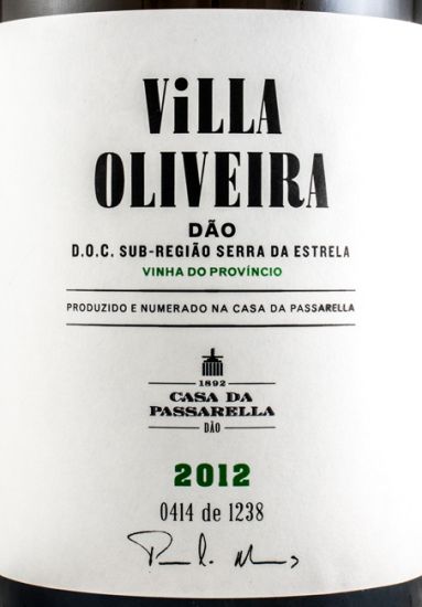 2012 Casa da Passarella Villa Oliveira Vinha Provincio branco