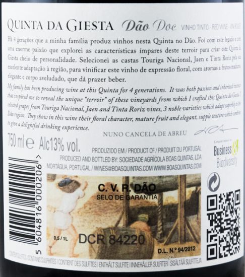 2014 Quinta da Giesta red