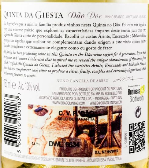2015 Quinta da Giesta white
