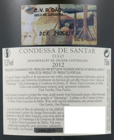 2012 Condessa de Santar White