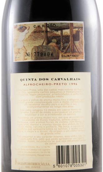 1996 Quinta dos Carvalhais Alfrocheiro Preto red