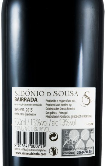 2015 Sidónio de Sousa Reserva tinto