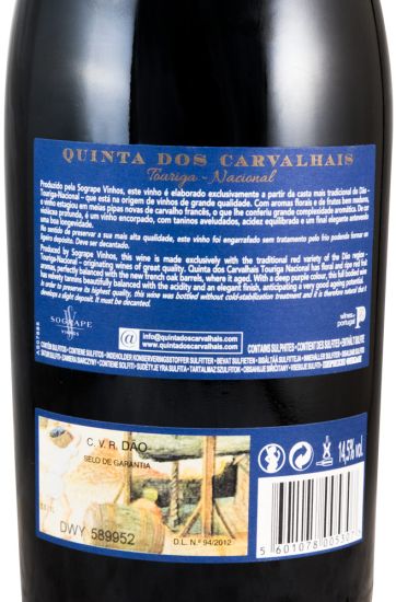 2015 Quinta dos Carvalhais Touriga Nacional tinto