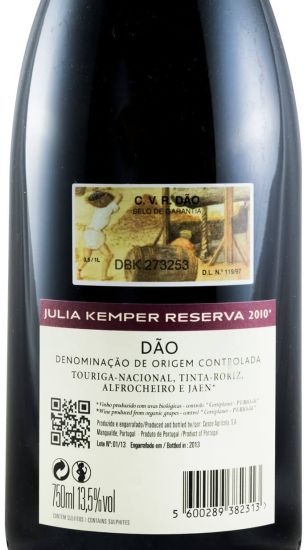 2010 Julia Kemper Reserva biológico tinto