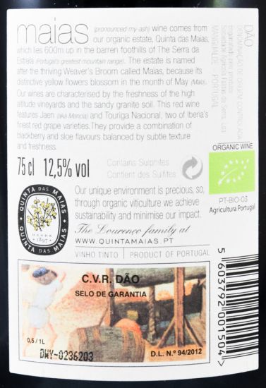 2014 Quinta das Maias organic red