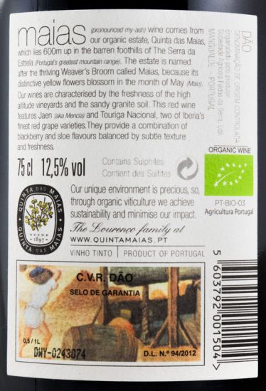 2015 Maias organic red