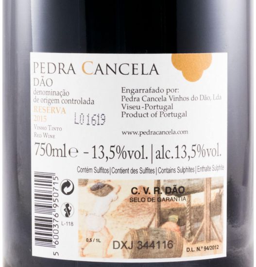 2015 Pedra Cancela Reserva red