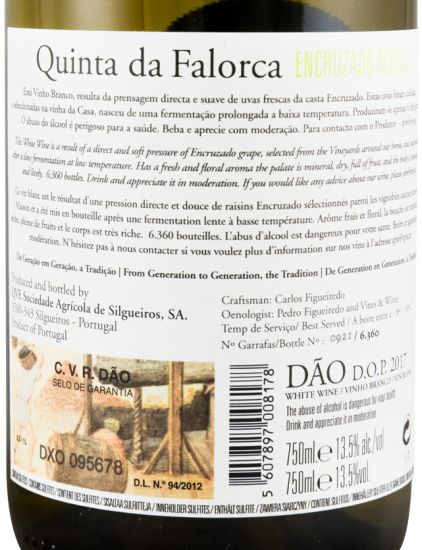 2017 Quinta da Falorca Reserva Encruzado branco
