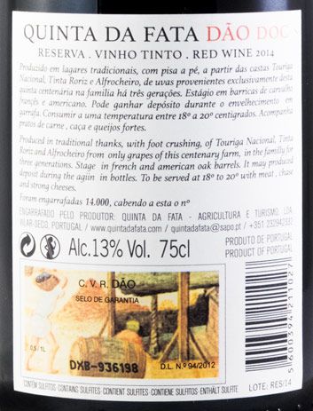2011 Quinta da Fata Reserva red