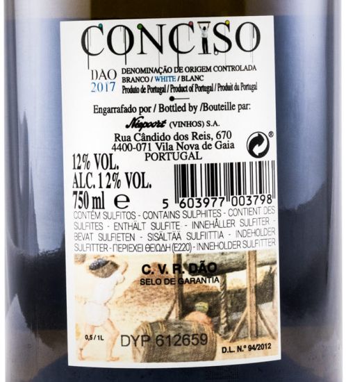 2017 Niepoort Conciso branco