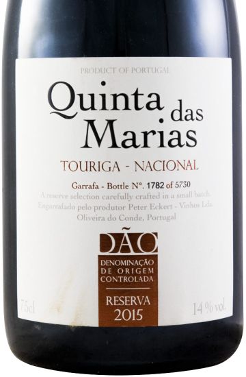 2015 Quinta das Marias Touriga Nacional red