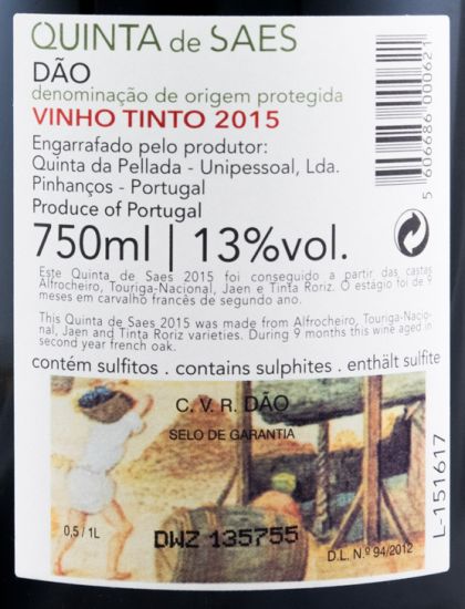 2015 Quinta de Saes red