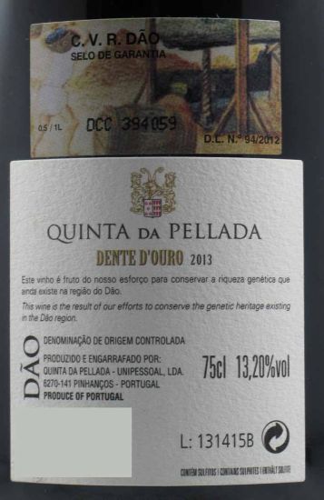 2013 Quinta da Pellada Dente d'Ouro red