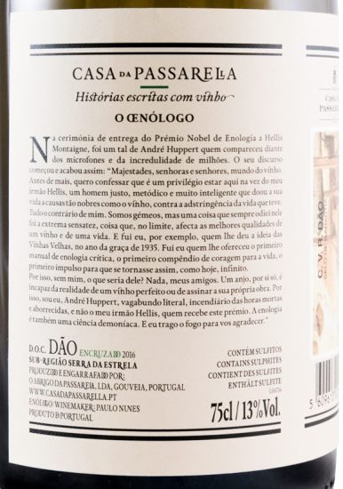 2016 Casa da Passarella O Oenólogo Encruzado branco