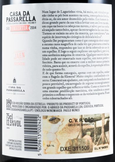 2014 Casa da Passarella Enxertia Jaen tinto