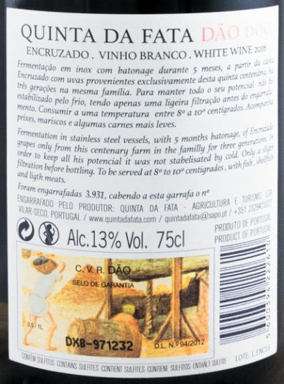 2016 Quinta da Fata Encruzado branco