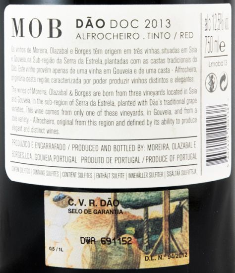 2013 Moreira, Olazabal & Borges MOB Alfrocheiro red