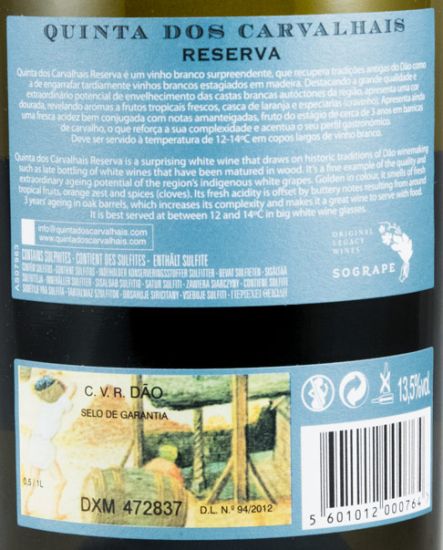 2015 Quinta dos Carvalhais Reserva branco