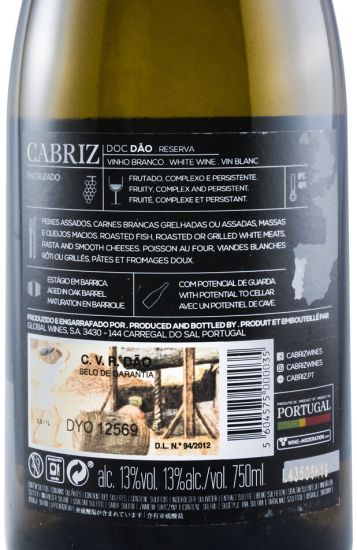 2018 Cabriz Reserva Encruzado white