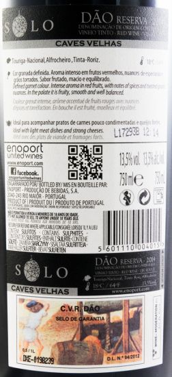 2014 Solo Reserva Touriga Nacional red