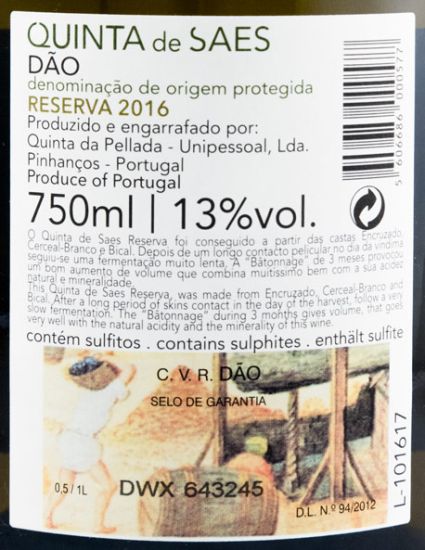 2016 Quinta de Saes Reserva branco