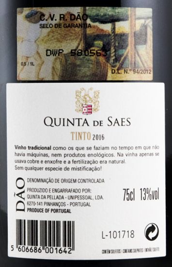 2016 Quinta de Saes Tobias red
