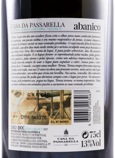 2017 Casa da Passarella Abanico Reserva branco