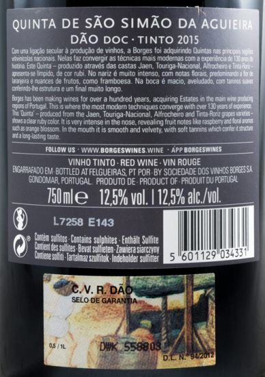 2015 Borges Quinta de São Simão da Aguieira tinto