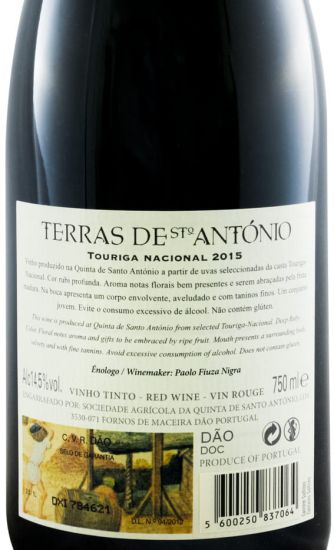 2015 Terras de Santo António Touriga Nacional tinto