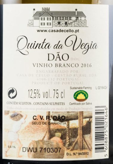 2016 Quinta da Vegia Vinha de Santa Ana white