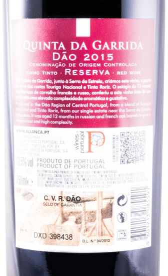 2015 Quinta da Garrida Reserva red