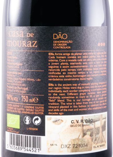 2015 Casa de Mouraz Elfa biológico tinto