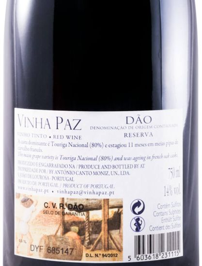 2016 Vinha Paz Reserva red